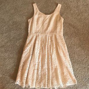 J. Crew Eyelet Cream Dress